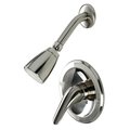 Kingston Brass Shower Faucet, Brushed Nickel, Wall Mount KB538LSO